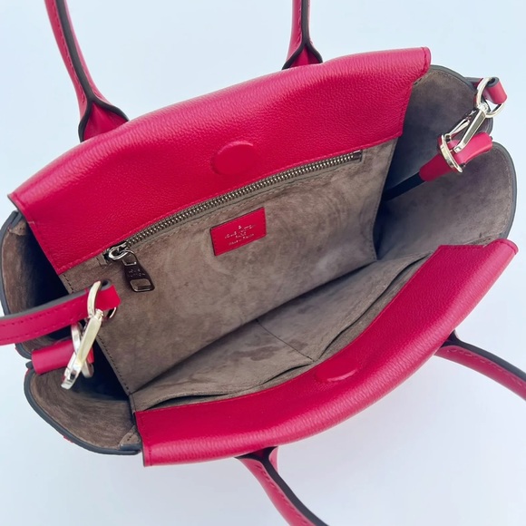 Louis Vuitton W Tote PM Satchel Crossbody Monogram Tuffetage Franboise Red - Picture 8 of 10